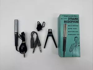 Realistic MC-1000 Dynamic Microphone- Made For Desk Stand Lavalier- Original Box - Picture 1 of 8