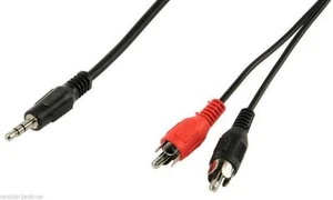 NEU 5M STEREO STECKER 3,5MM KLINKE AUF 2 X RCA/PHONO STECKER - Bild 1 von 1