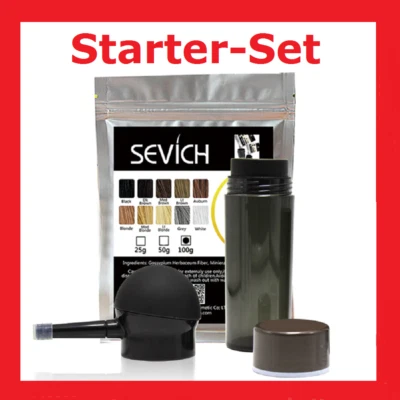 ⭐️⭐️⭐️⭐️⭐️ STARTERSET SEVICH Schütthaar Haarfaser Fibers Applikator Streudose