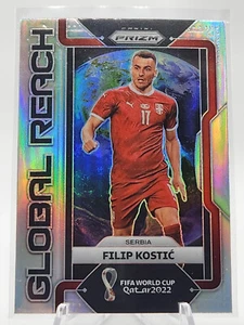 2022 PANINI PRIZM, WORLD CUP, GLOBAL REACH, SILVER, FILIP KOSTIC, SERBIA - Picture 1 of 2