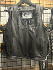 Ladies Leather Vest front zipper 6893.LA Size Small