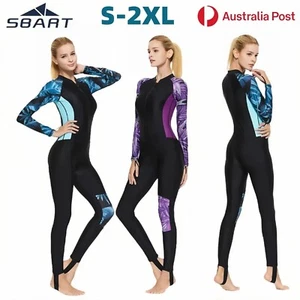 SBART Women Wetsuit Long sleeved UV Protection Snorkeling Diving Surfing Swim AU - Picture 1 of 8