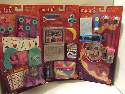 My Life As SCHOOL - JUEGOS - TUBO DE NIEVE - JUEGOS - LOTE DE 3 - Para muñeca de 18” Foto 1 de 4