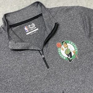 Ultra Game Pullover Gray Boston Celtics Adult Small NBA Performance 1/4 Zip Logo - Picture 1 of 9