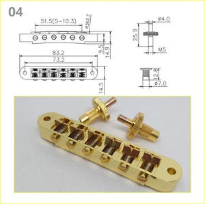 Gold Tune-O-Matic ABR-1 JB Gitarrensteg für LP, SG, Fly V Gitarre - Bild 1 von 6