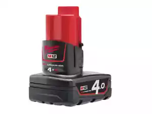 Milwaukee® M12 B4 REDLITHIUM-ION™ Akku 12 Volt 4,0Ah Li-Ion M12B4 - Bild 1 von 3