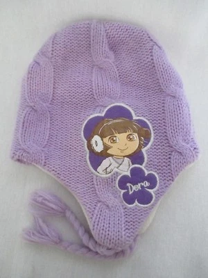 Dora the Explorer Child One Size Purple Beanie Cap Hat Great Condition - Image 1 of 4