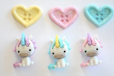 Unicorn Love / Dress It Up Jesse James Buttons / Unicorn & Glitter Hearts - Image 1 of 2