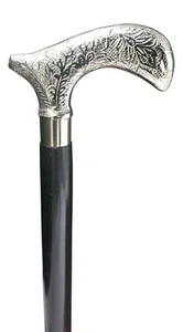 Antique Vintage Victorian Handle Brass Wood Walking Stick Cane Designer Gift - Picture 1 of 8
