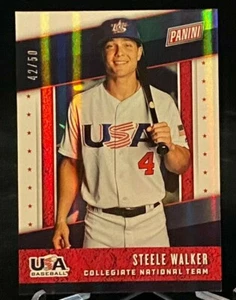 Panini Father's Day Holo 2019 #USA5 Steele Walker equipo universitario de EE. UU./50 - Imagen 1 de 2