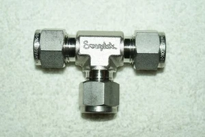 Swagelok Tube Union Tee 3/8 in. x 3/8 in. x 3/8 in. Tube OD (SS-600-3) - Picture 1 of 2