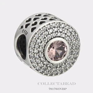 Authentic Pandora Silver Radiant Splendor Blush Pink Crystal Bead  791763NBP - Picture 1 of 1