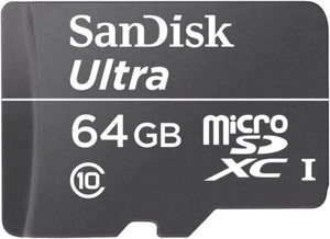Carte mémoire SanDisk Ultra micro SDXC 64 Go UHS-I Classe 10 Noire - Photo 1/10