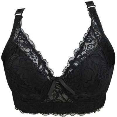 Perfect Size 32-44 A B C D DD E F Cup Women Lace Push Up Bra Underwire Brassiere - Image 1 of 4