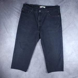 Vtg Levis Mens 550 Jeans 40 X 24 Hemmed Black Denim Canada Made - Picture 1 of 13