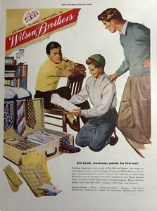 Anuncio impreso vintage Wilson Brothers 1946 calidad para hombre ropa avanzada moda - Imagen 1 de 1