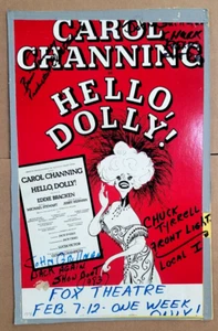 HALLO, DOLLY! 1978 4 Unterschriften von CREW Mitgliedern Fox Theater San Diego #V11 - Bild 1 von 3