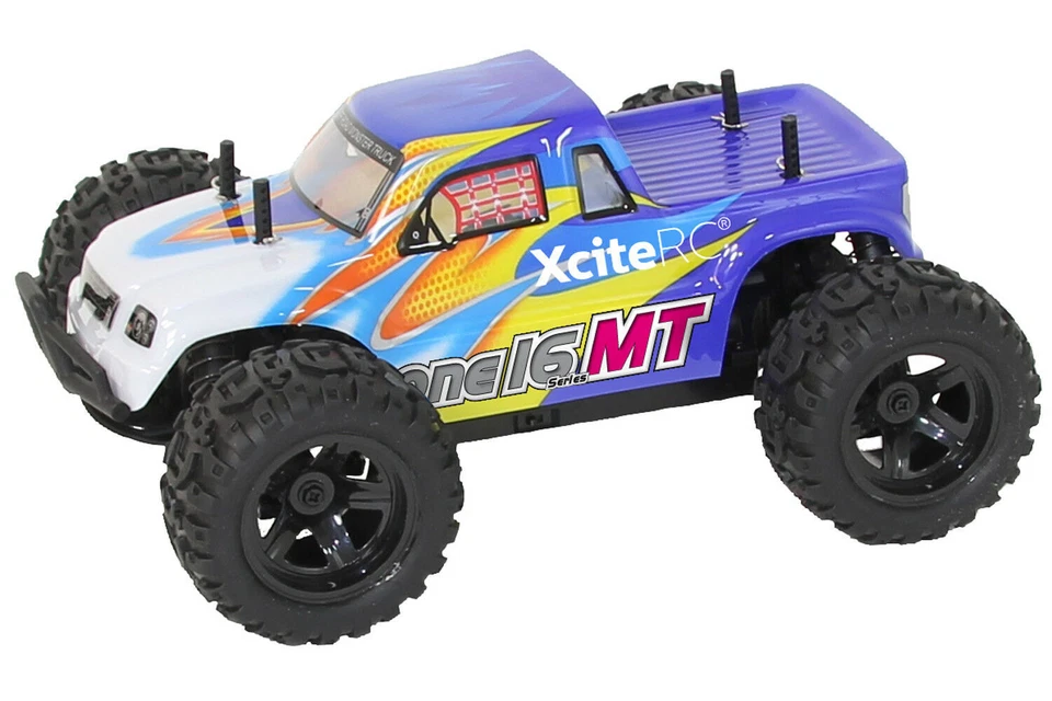 Radiocomandata RC Auto - XciteRC Monster Truck one16 MT - 4WD Rtr , Blu Kaross - Immagine 1 di 1