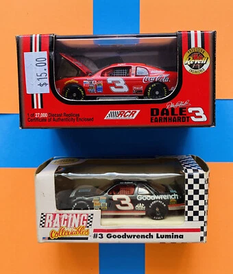 1992 Action Revell 1:64 Dale Earnhardt Sr Goodwrench #3 + Coca Cola 1:64 LOT - Image 1 of 3
