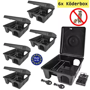 6x Köderbox Köderstation Mäusefalle Mäusebox Nagerköderstation Rattenbox Petigi - Bild 1 von 7