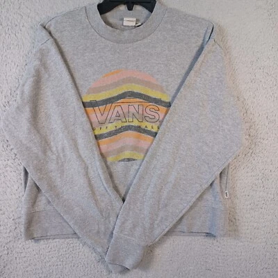 Vintage Vans Womens Multicolor Sweater Size Small Off The Wall Striped Logo - Image 1 of 4