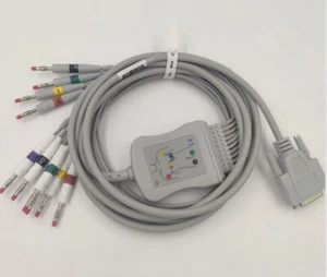 Nihon Kohden EKG DB15 pin 10 lead ekg cable lead wires ECG-9620/9010 compatible - Picture 1 of 1