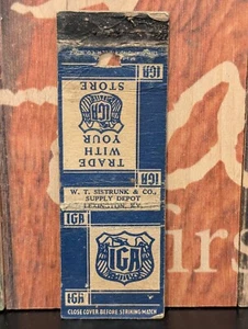 COPERTINA FIAMMIFERI VINTAGE COPERTINA FIAMMIFERI IGA STORE PUBBLICITÀ - Foto 1 di 2