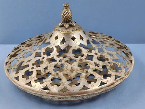 Piatto argento vintage 2 livelli espositore inserto fiore rana centrotavola 91/4" x 5" - Foto 1 di 8