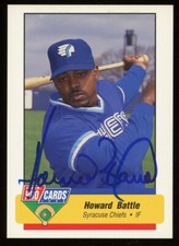 1994 Syracuse Chiefs HOWARD BATTLE Signed Card autograph AUTO BLUE JAYS