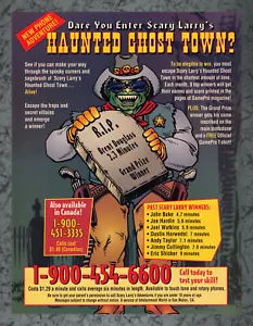 Scary Larry Phone Hotline Adventure Print Ad Vintage Art C 1996 - Picture 1 of 1