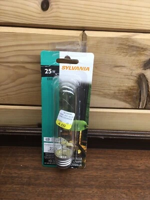 Sylvania 25-Watt 120-Volt Clear T10 Tubular Light Bulb Tube Medium Screw Base - Image 1 of 2