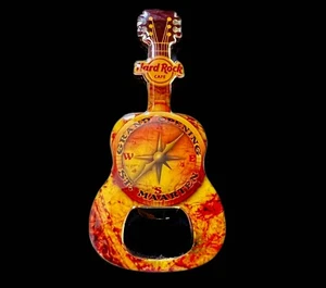Hard Rock Cafe ST. MARTEN GRAND OPENING Flaschenöffner Gitarre Magnet BO* - Bild 1 von 2