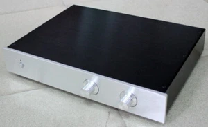 Todo Aluminio Amplificador Chasis Gabinete Hifi Preamplificador Estuche 425x70x313mm - Imagen 1 de 6