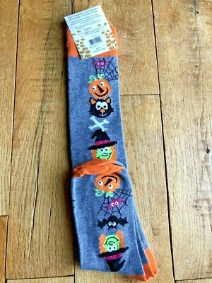 Ladies Halloween Knee High Socks - Size 4-10 - Spider Cat Pumpkin New w/Tags - - Image 1 of 2
