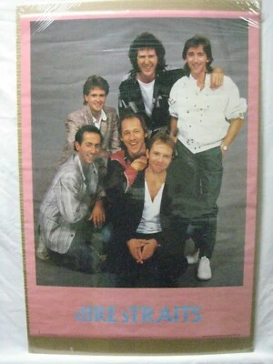 DIRE STRAIT BRITISH ROCK VINTAGE POSTER GARAGE 1985 CNG907 - Image 1 of 4