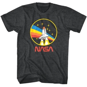 NASA Rocket over the Rainbow Men's T Shirt - Picture 1 of 4