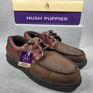 Elegante Zapatilla Deportiva Hush Puppies Talla 13 Cuero Marrón Hombres Con Cordones CERO G Nueva con Caja - Imagen 1 de 16