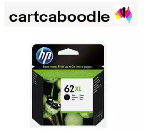 Genuine HP 62XL BLACK High Yield Ink Cart ENVY 5640 7640 Officejet 5740 C2P05AA - Picture 1 of 2