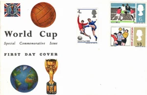 Wembley UK 1966 World Cup First Day Cover Erstatgsbrief 3 Briefmarken - Bild 1 von 3