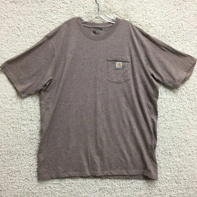 Carhartt T Shirt 2XLT Adult Tall Gray Loose Fit Casual Pocket Tee Logo Mens XXLT - Image 1 of 4