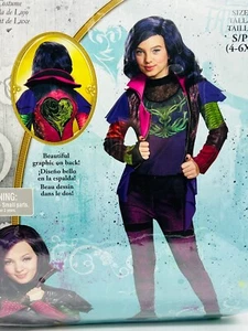 Maleficent Disney Descendants Mal Girls Complete Costume Size S/P 4-6 RARE - Picture 1 of 6