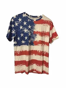 4. Juli Amerikanische Flagge Herren Flagge Grafik Druck T-Shirt, lässig kurzarm - Bild 1 von 7