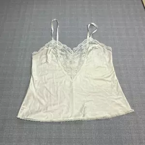 Romantic Cami Medium Coquette Fairy Lace Spaghetti Straps Y2K Satin Whimsicore* - Picture 1 of 10