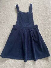 La Redoute Girls Pinafore Dress Age 6 Needlecord Dungaree Navy Blue Autumn Fall