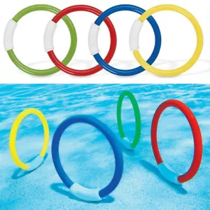 4pcs Diving Rings Underwater Swimming Rings Sinking Pool Toy Rings For Child-wq - Picture 1 of 8