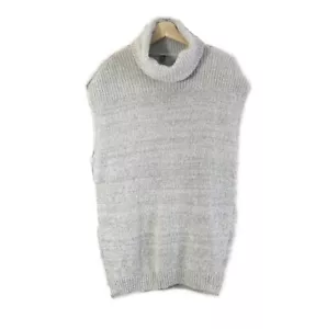 Eleventy Wollmischung Rollkragen Strick Pullover Pulli ärmellos grau Gr. M - Bild 1 von 11