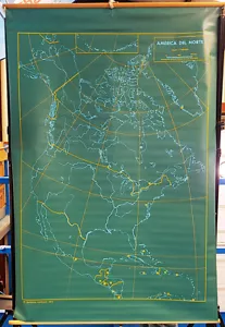 Vintage ORIGINAL map, rare, south and north AMERICA front and back FROM PANAMA - Picture 1 of 2