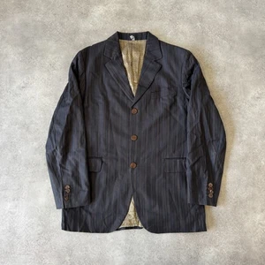 Givenchy Blazer Herren 40" Vintage Designer Mantel gestreift, schwarz - Bild 1 von 10