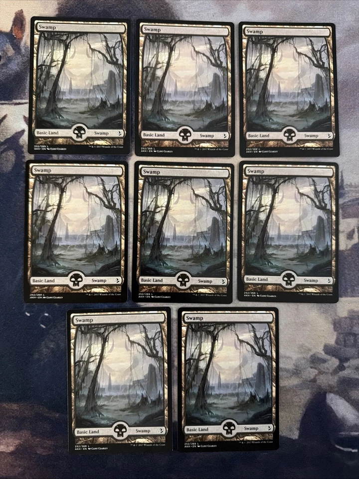 8x Swamp (252) - Full Art- Amonkhet- NM/LP- Mtg Magic The Gathering Cards - Image 1 of 1