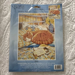 Geoffrey Tristram Flora Embellished Cross Stitch Kit #51496 Candamar 11 x 14 NEW - Imagen 1 de 3